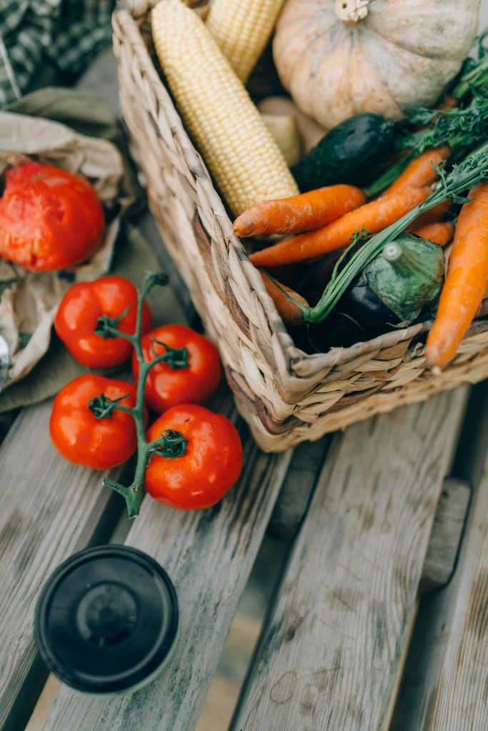 Produce on table